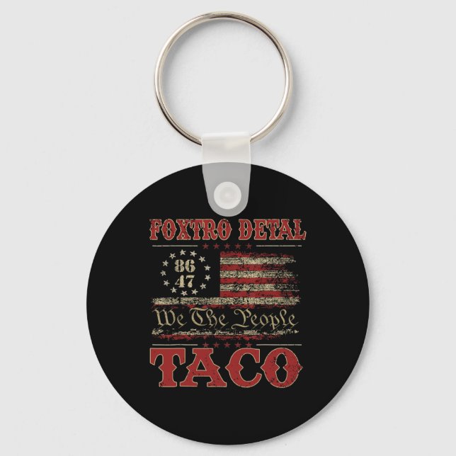 We The People Taco Foxtrot Delta Taco 2  Nyckelring (Framsida)