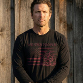 We The People USa Flag Black Shirt T