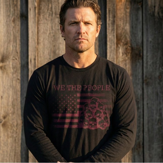 We The People USa Flag Black Shirt T Shirt (Skapare uppladdad)