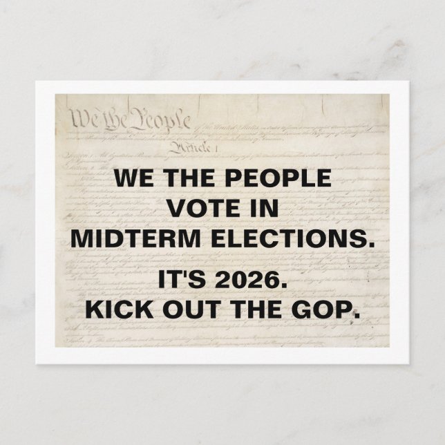 We the People Vote in 2026 Midterm Elections Vykort (Framsida)