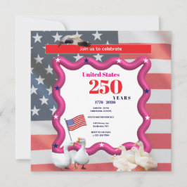 We The Silly Geese 250th Funny Celebration Inbjudningar