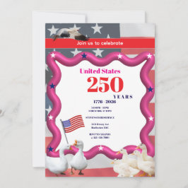 We The Silly Geese 250th Funny Celebration Inbjudningar