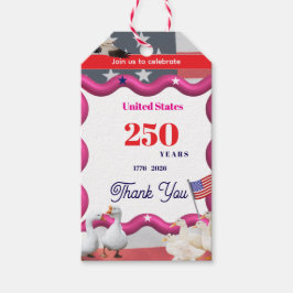 We The Silly Geese 250th Funny Celebration Presentetikett