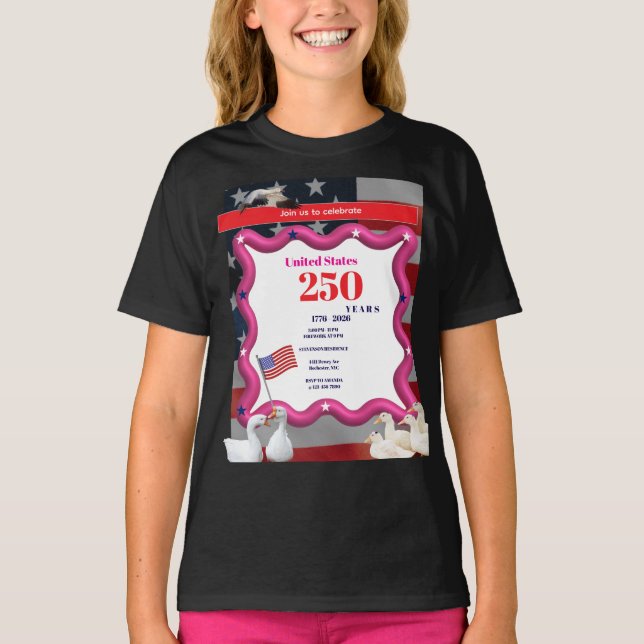 We The Silly Geese 250th Funny Celebration T Shirt (Framsida)