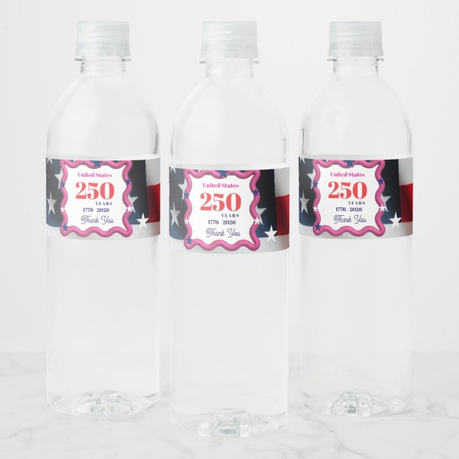 We The Silly Geese 250th Funny Celebration Vattenflaska Etikett (Flaskor)