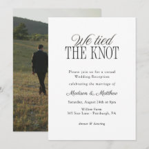 We Tied the Knot Elopement Wedding Reception
