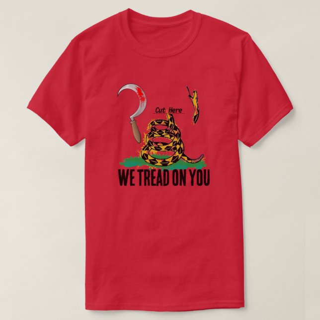 WE TREAD ON YOU T SHIRT (Design framsida)