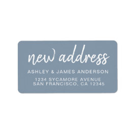 We’ve Moved Ashley Blue New Address Adressetikett
