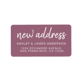 We’ve Moved Classic Mellow Mauve New Address Adressetikett