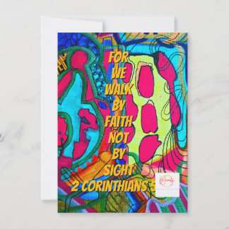 We walk by faith not by sight  card inbjudningar