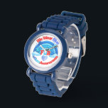 We wear Blue for Autism Awareness  Armbandsur<br><div class="desc">Show love, pride, and support with this beautifully designed Autism Awareness Watch. Featuring a vibrant blue band and a unique autism-inspired design, this watch blends fashion with purpose, it’s a daily reminder of acceptance, understanding, and the beauty of neurodiversity. Crafted for comfort and durability, this watch makes a thoughtful gift...</div>