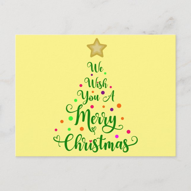 we wish you a merry Christmas Inbjudan Vykort (Framsida)