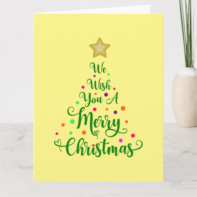 We wish you a merry Christmas Kort (Framsida)