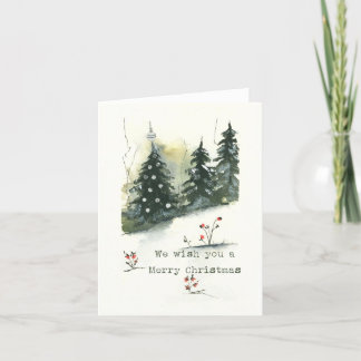 We Wish you a Merry Christmas - Snow Forest Helgkort