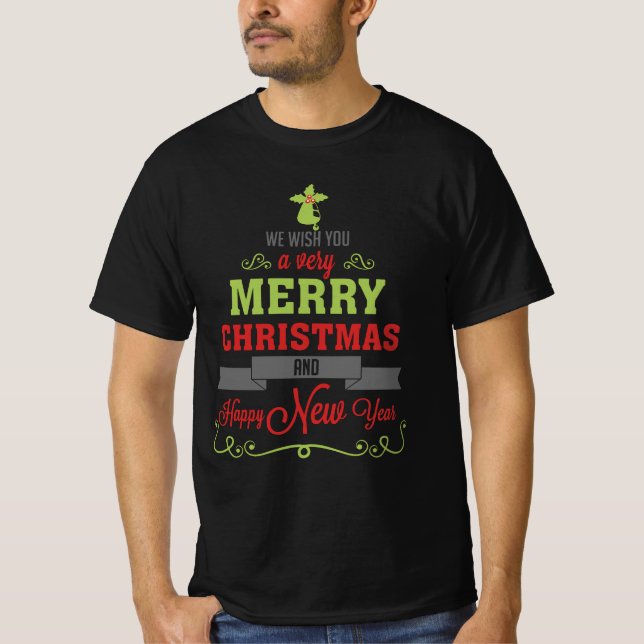 We Wish You A Very Merry Christmas | Holidays T Shirt (Framsida)