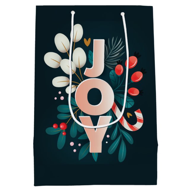 We Wish You JOY, Christmas Candy Cane & Foliage (Baksidan)