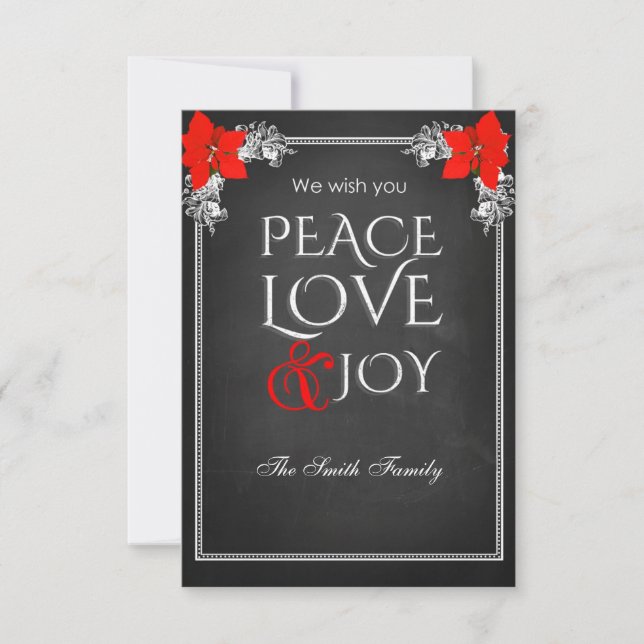 We wish you peace love & joy inbjudningar (Framsida)
