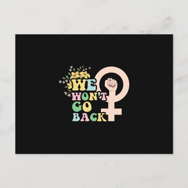 We Won't Go back Vykort (Framsida)