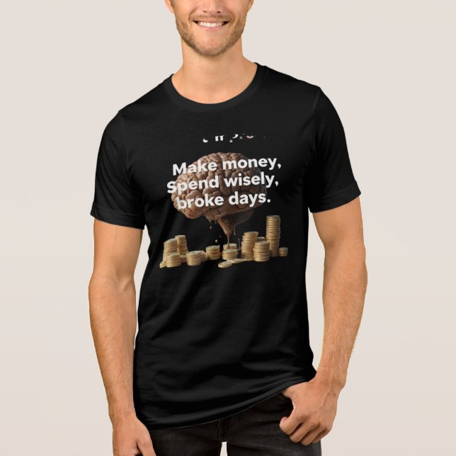 Wealth Mindset T-Shirt - Smart Money Quote Tee för (Framsida)