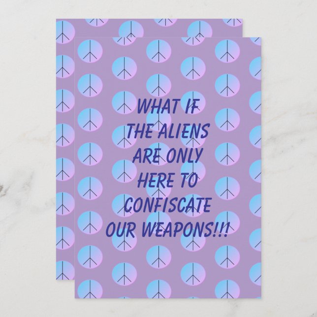 Weapon Alien Abduction Invitation Inbjudningar (Fram/baksida)