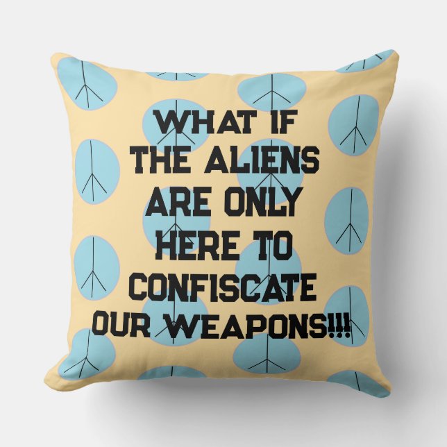 Weapon Alien Abduction Throw Pillow Kudde (Framsida)
