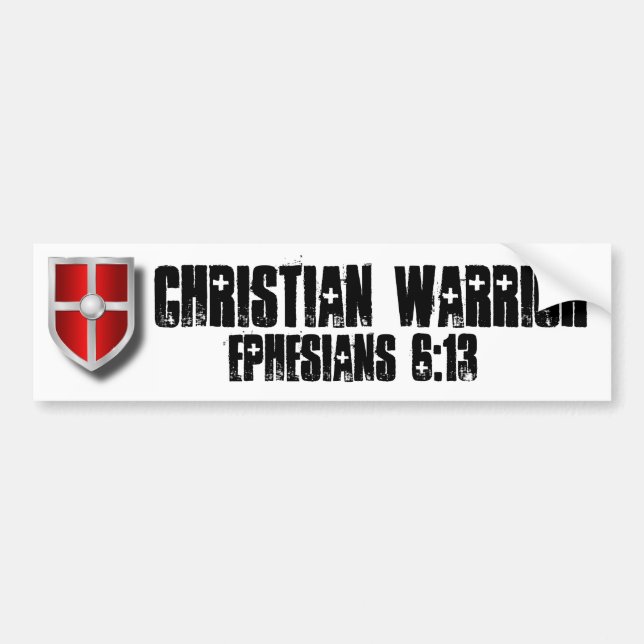 weapon_shield kristen krigare, Ephesians 6:13 Bildekal (Framsidan)