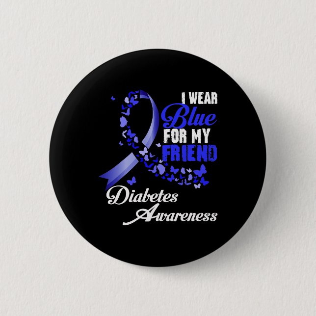 Wear Blue For My Friend T1d Diabetes Awareness Blu Knapp (Framsida)