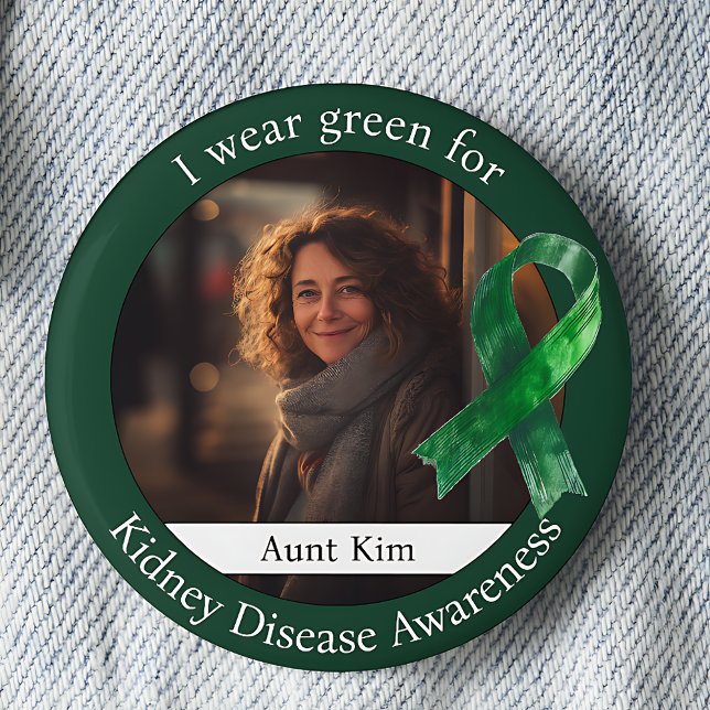 Wear Green for Kidney Disease Awareness Photo Knapp (Skapare uppladdad)