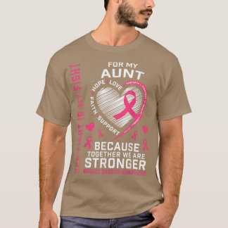Wear Pink Her Fight Is My Fight Aunt Breast Cancer T Shirt