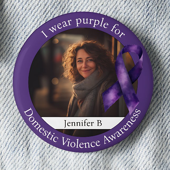 Wear Purple for Domestic Violence Awareness Knapp (Skapare uppladdad)
