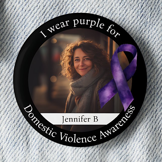 Wear Purple for Domestic Violence Awareness Knapp (Skapare uppladdad)