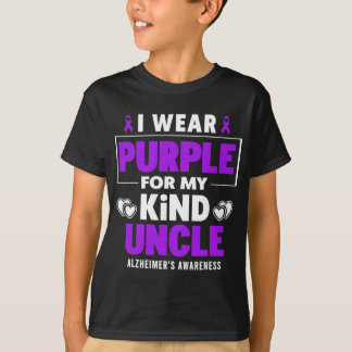 Wear Purple For My Uncle Alzheimerheimer's Awarene T Shirt