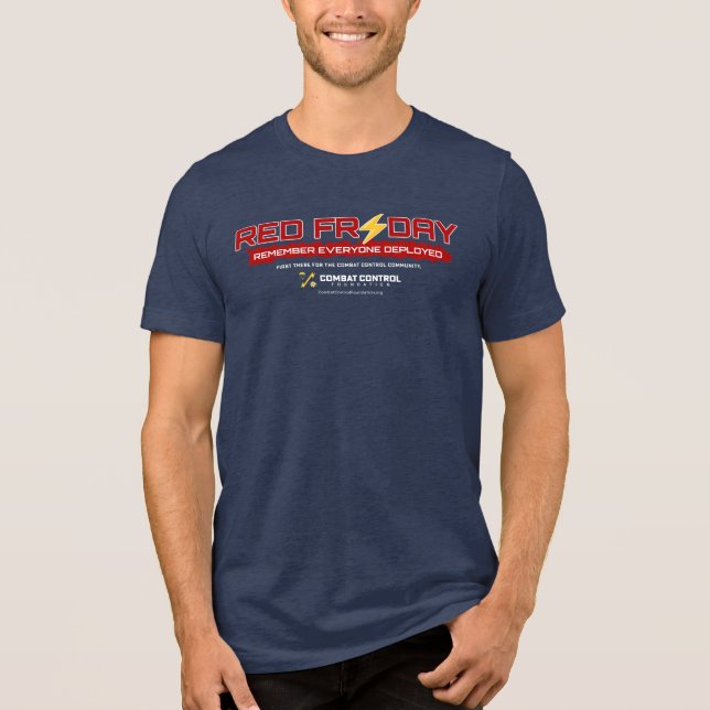Wear Red. Honor the Deployed. Bolt Edition. T Shirt (Framsida)