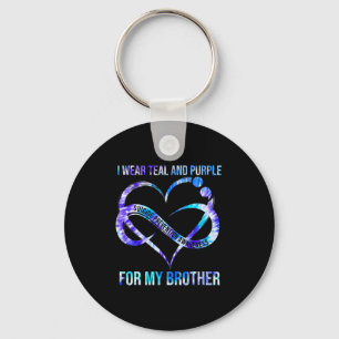 Wear Teal Purple For Brother Suicide Prevention Aw Nyckelring