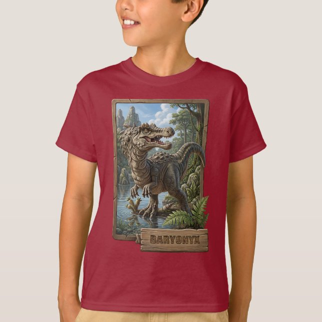 Wear the Untamed Past: The Baryonyx Expedition Tee (Framsida)