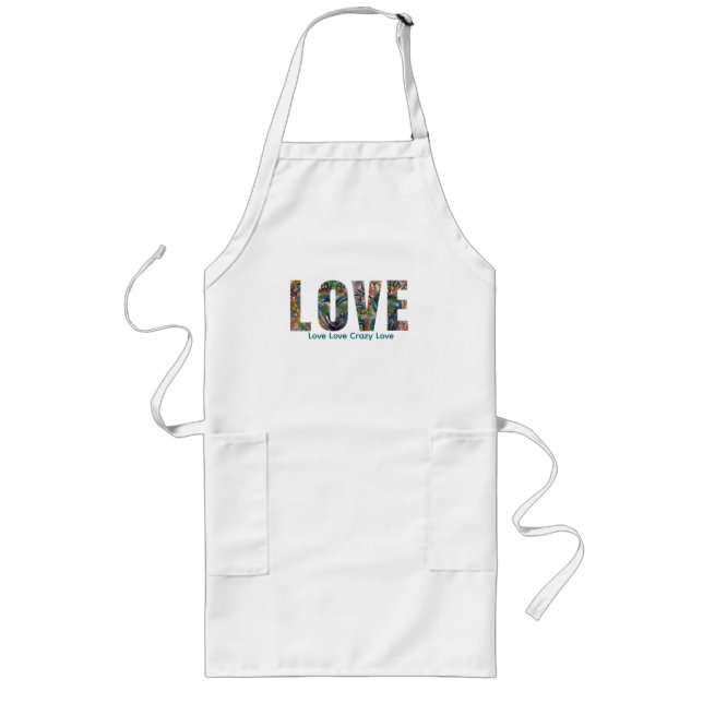 Wear Your Love Apron Långt Förkläde (Framsidan)