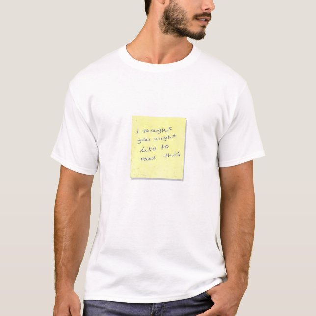 Wearable klibbiga noterar tee shirt (Framsida)
