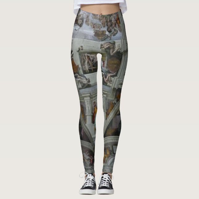 Wearable konst!  Sistine kapelltak Leggings (Framsida)