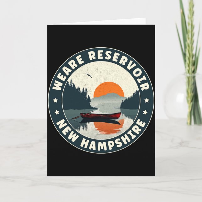 Weare Reservoir New Hampshire Sunset T Shirt  Kort (Framsida)
