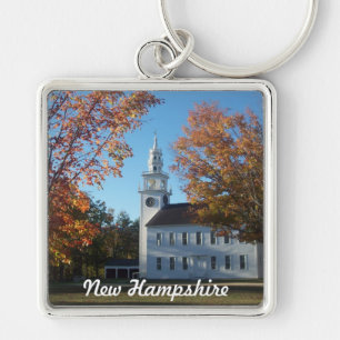 Wearin New Hampshire Fyrkantig Silverfärgad Nyckelring