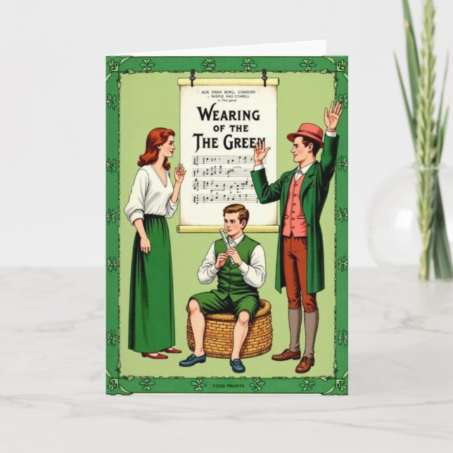 Wearing Green Music Card Kort (Framsida)