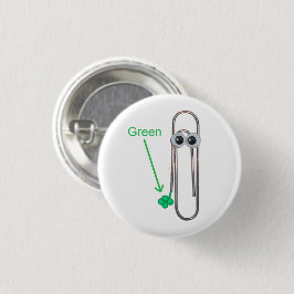 Wearing Grönt St. Patrick's Day Funny Paperclip Knapp
