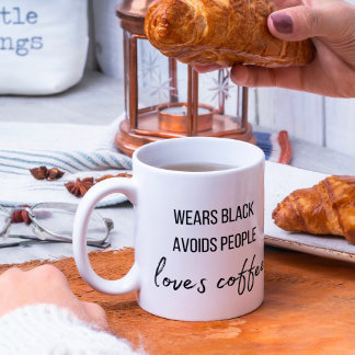 Wears Black, Avoids People, Kärlek-kaffe Kaffemugg