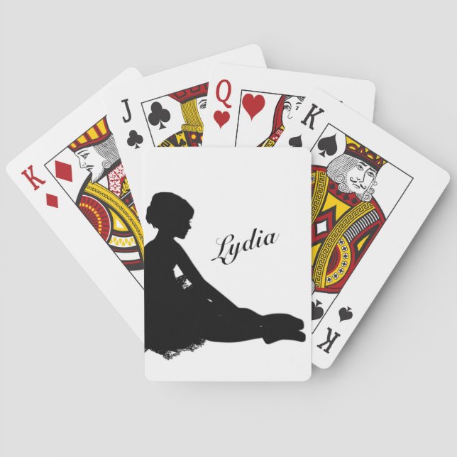 Weary Ballerina Personlig w Namn Bicycle Playin Casinokort (Baksidan)