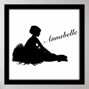Weary Ballerina Personlig w Namn Poster