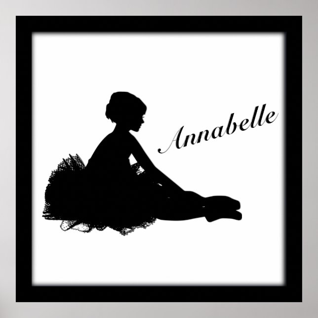 Weary Ballerina Personlig w Namn Poster (Framsidan)