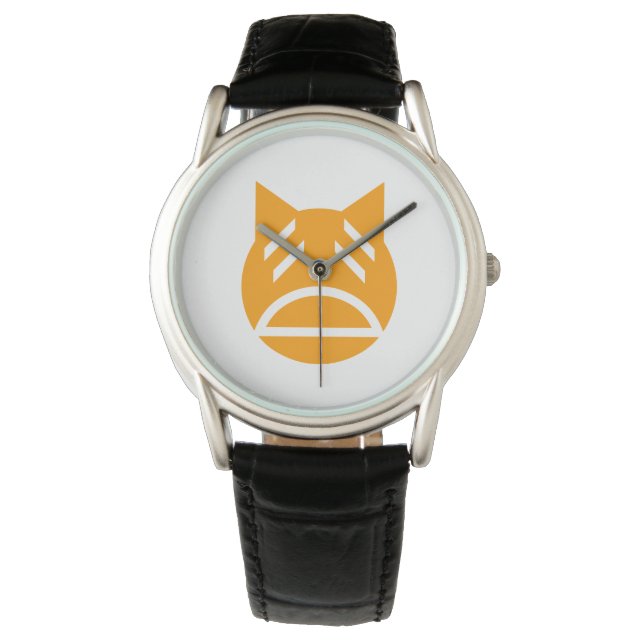Weary Emoji Cat Armbandsur (Framsida)