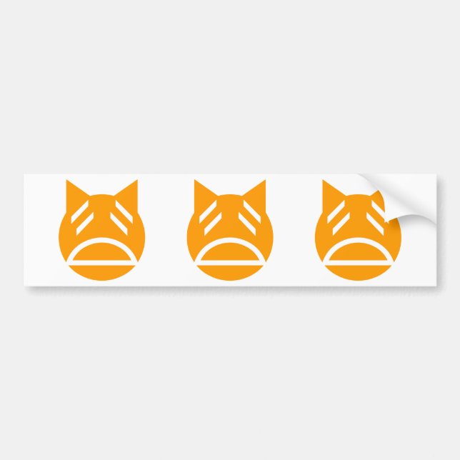 Weary Emoji Cat Bildekal (Framsidan)