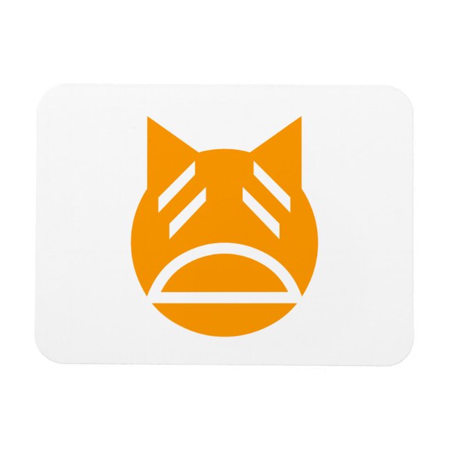 Weary Emoji Cat Magnet (Horisontell)