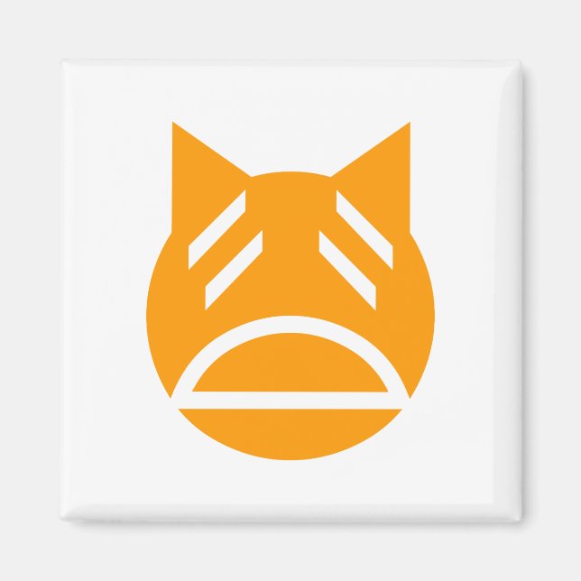 Weary Emoji Cat Magnet (Framsidan)